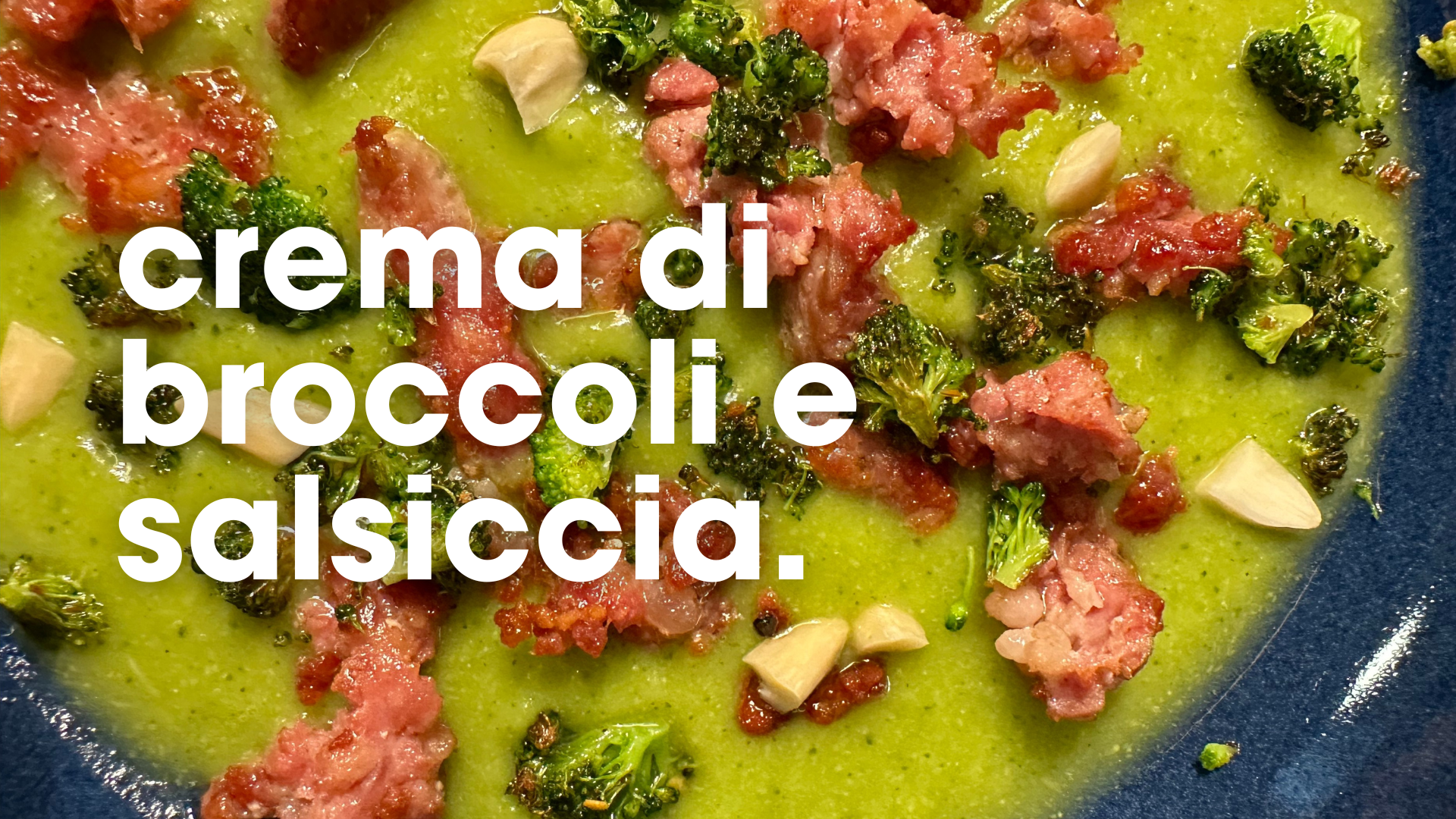 crema broccoli e salsiccia